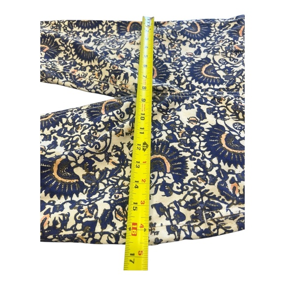 Tory Burch size 25 cropped Stretch skinny jeans pants multi color cotton stretch - Picture 11 of 12